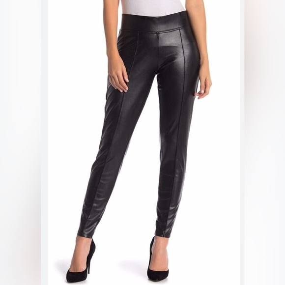 nine west Pants - Nine West | Faux Leather Ponte Leggings With Tummy Control | Size L
